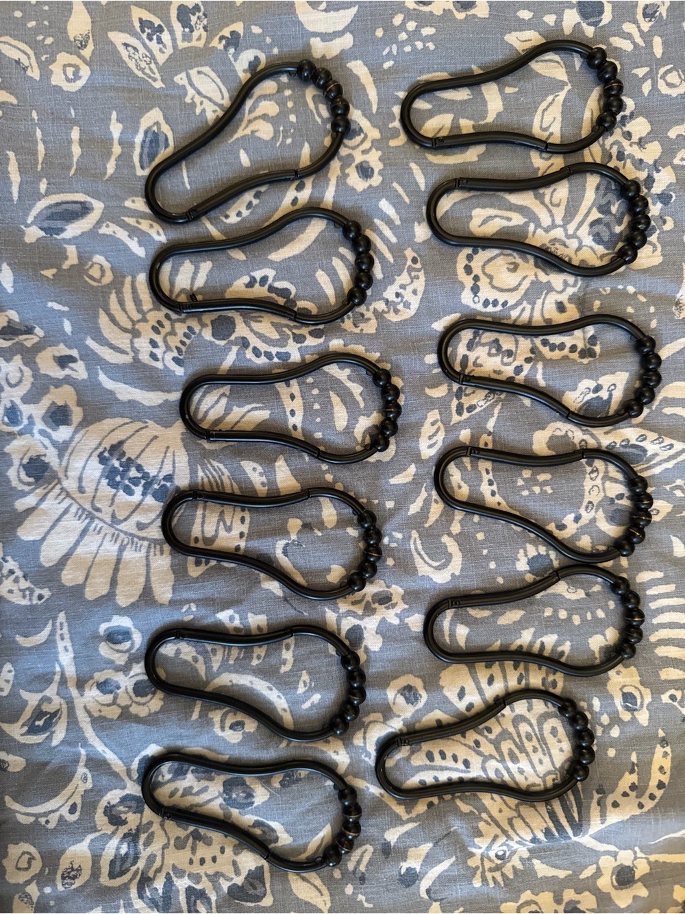 Target Black Shower Curtain Hooks with Beaded Accents